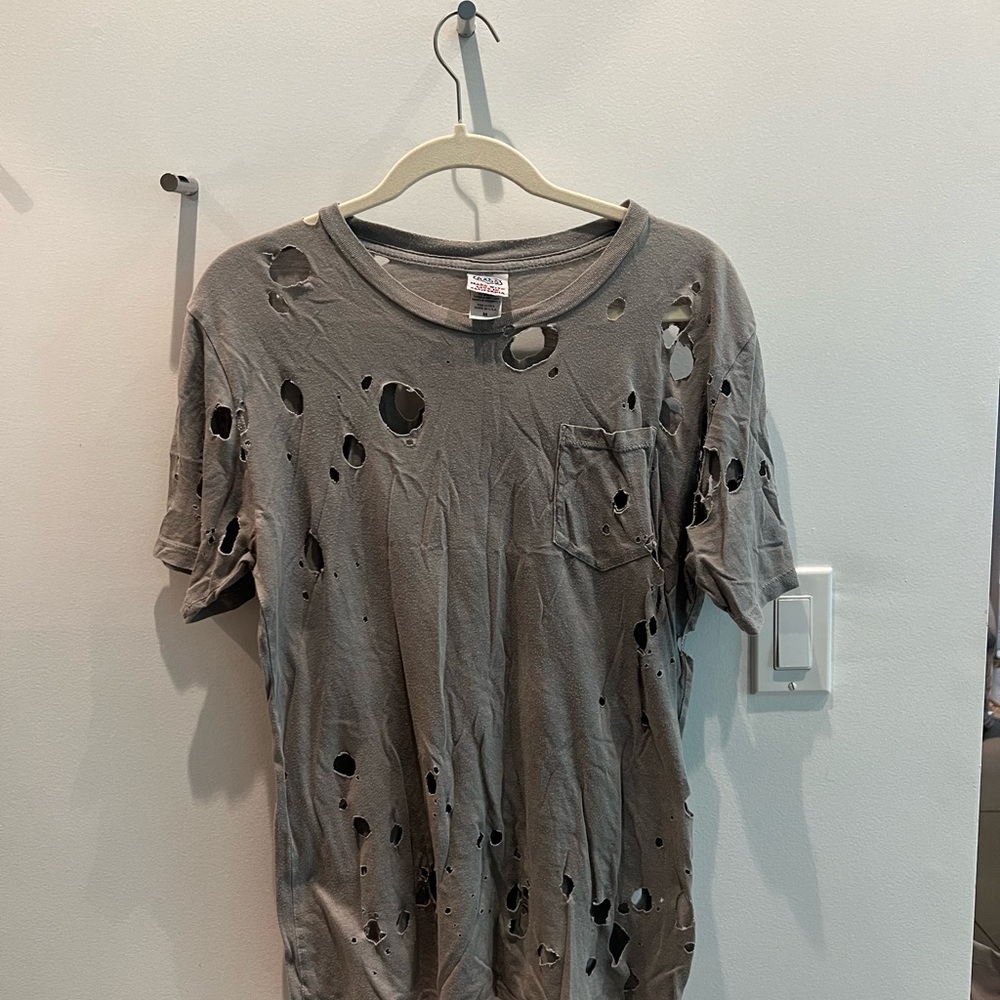 Distressed Gray T-Shirt